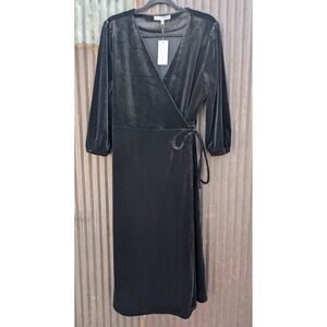 Baltic Born Velvet Maxi Wrap Dress XL Whimsigoth Witchy Goth Dark Fairy Robe
